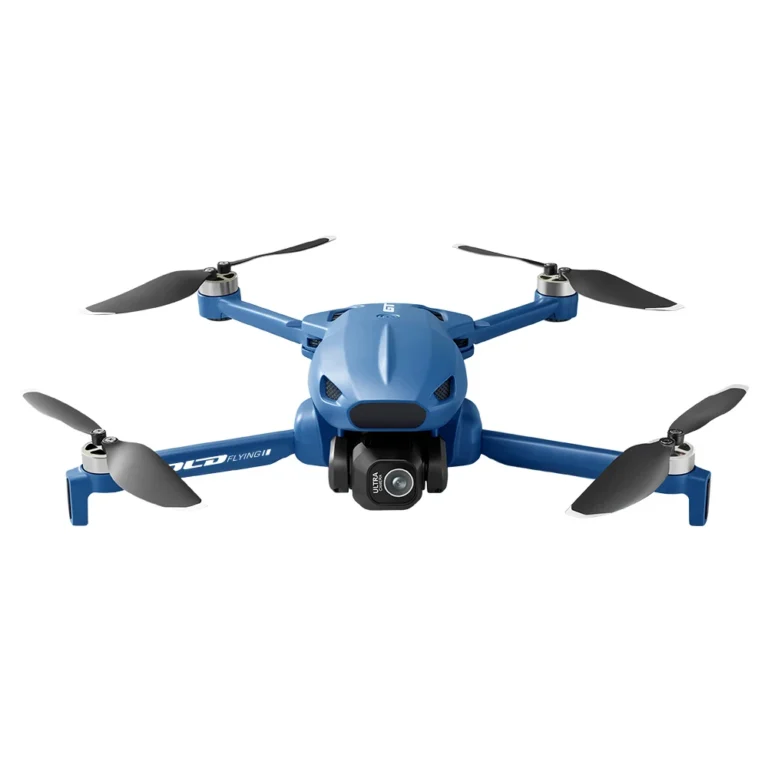 Blue drone product photograph — complete exterior